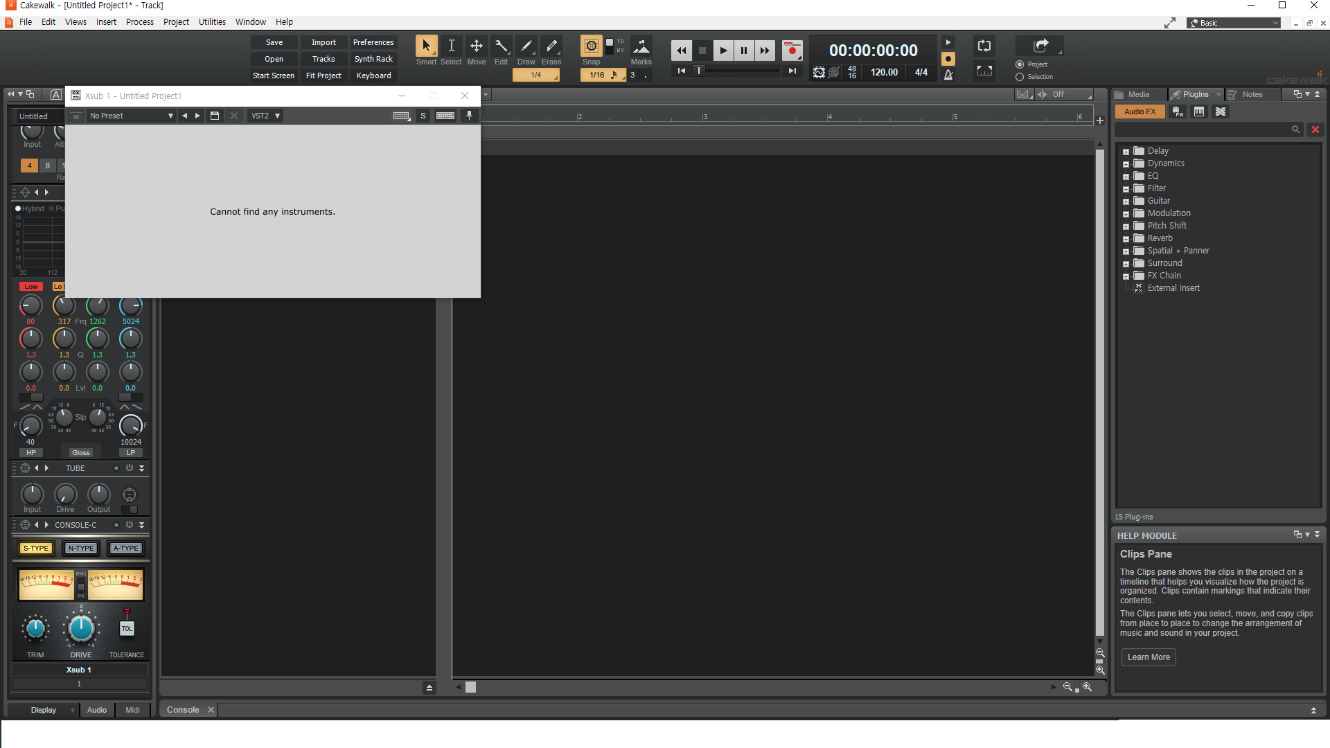 가상악기 불러오면 오류가 납니다 - 질문과 답변 - 소나로